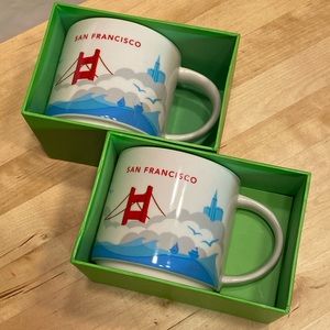 Set of 2 Starbucks San Francisco Collectible Mugs